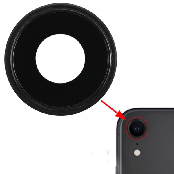 iPhone XR Kamera Lensi Kamera Camı - Siyah
