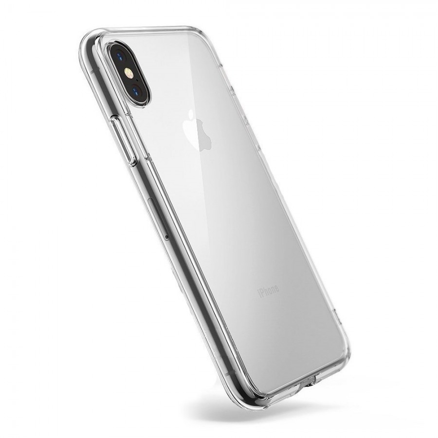 iPhone XS MAX Kılıf FitCase Toz Koruma Tıpalı Şeffaf Arka Kapak