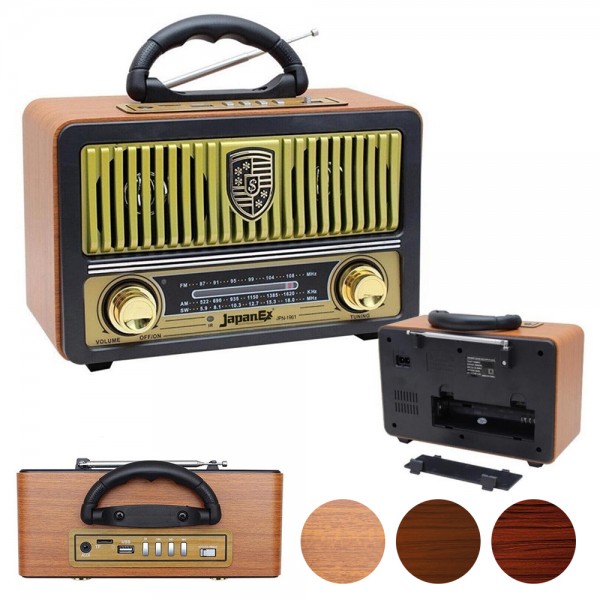 JapanEx JPN-1961 Nostalji Radyo Bluetooth Hoparlör USB/SD/FM/BT…