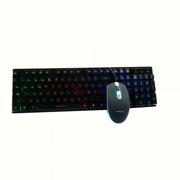 Konfulon KM-99 RGB Işıklı Gaming Combo Klavye ve Kablolu Mouse Set…