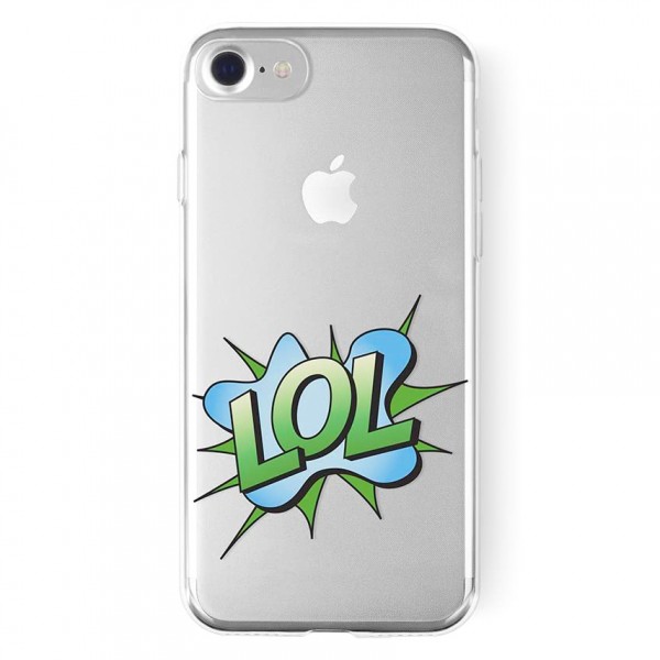 LA VIE iPhone 7/8 Kılıf, LOL Silikon Arka Kapak Şeffaf
