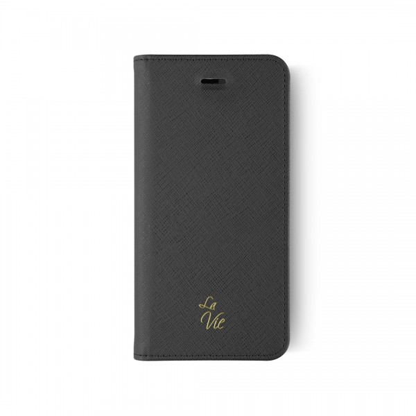 LA VIE iPhone X/XS Fashion Folio Gizli Mıknatıslı Kapaklı Kılıf Siyah
