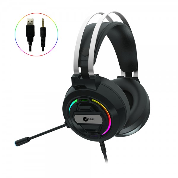 Lenovo Lecoo HT401 USB-A + 3.5mm RGB Mikrofonlu Kulak Üstü Gaming Kulakl… Lenovo Lecoo HT401 USB-A + 3.5mm RGB Mikrofonlu Kulak Üstü Gaming Kulakl…