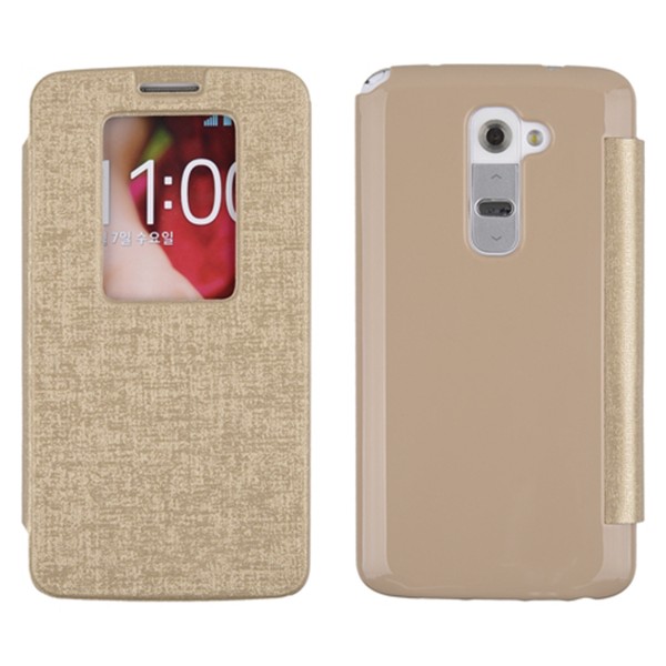LG G2 Mini D610 Gizli Mıknatıslı Pencereli Premium Magnum Kılıf G…