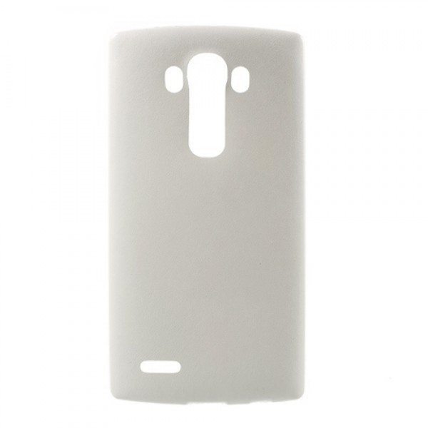 LG G3 D855 Kılıf Deri Dokulu Arka Kapak Beyaz…