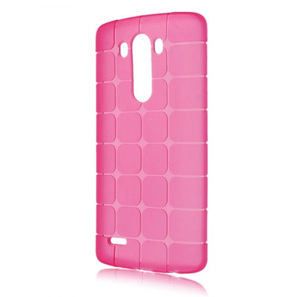 LG G3 D855 Plaid Silikon Arka Kapak Pembe…