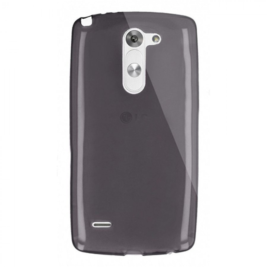 LG G3 Kılıf Soft Silikon Şeffaf-Siyah Arka Kapak