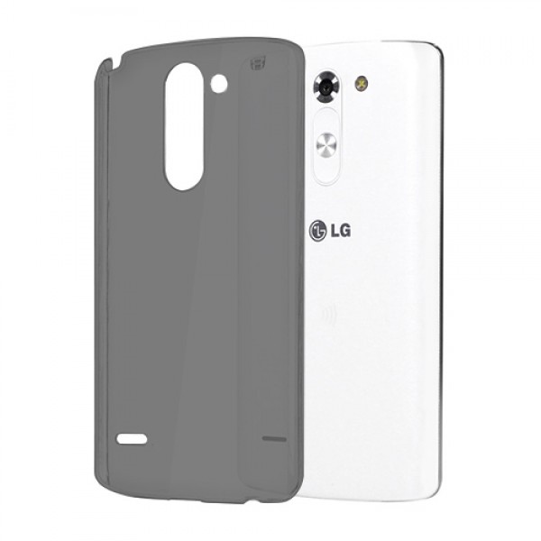 LG G3 Stylus (D693) Kılıf Soft Silikon Şeffaf-Siyah Arka Kapak…