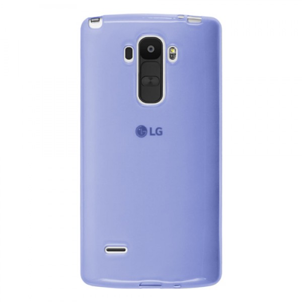LG G4 Stylus Kılıf Soft Silikon Şeffaf-Mavi Arka Kapak…