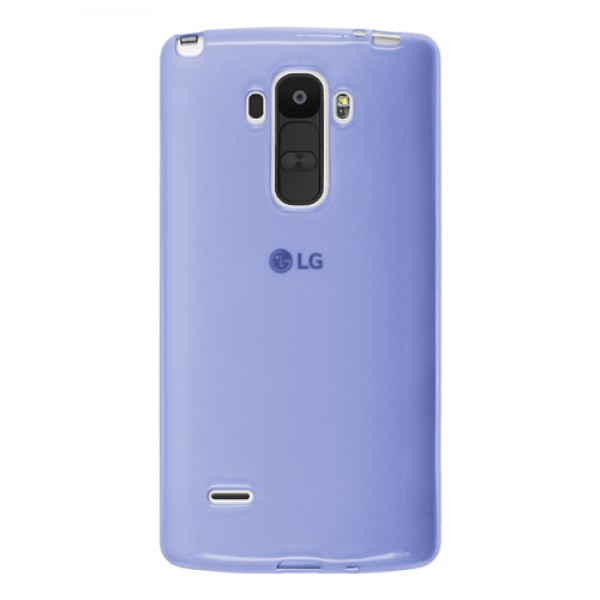 LG G4 Stylus Kılıf Soft Silikon Şeffaf-Mavi Arka Kapak…
