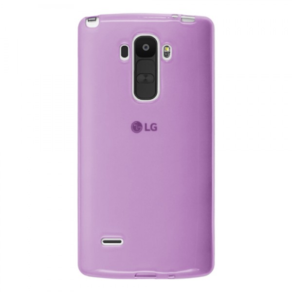 LG G4 Stylus Kılıf Soft Silikon Şeffaf-Pembe Arka Kapak…