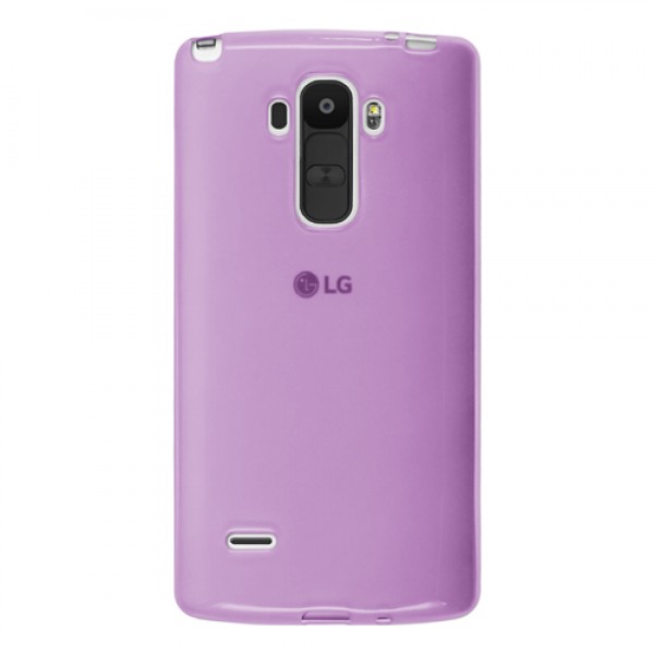 LG G4 Stylus Kılıf Soft Silikon Şeffaf-Pembe Arka Kapak…