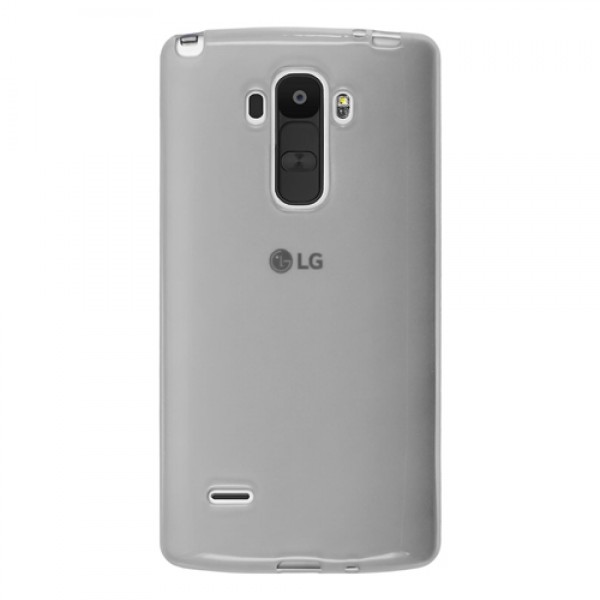 LG G4 Stylus Kılıf Soft Silikon Şeffaf-Siyah Arka Kapak…