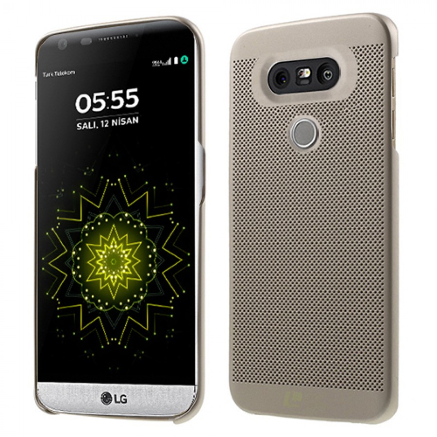 LG G5 Kılıf Loopee Point Sert Arka Kapak Gold