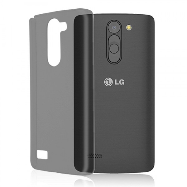 LG L Prime (D337) Kılıf Soft Silikon Şeffaf-Siyah Arka Kapak…