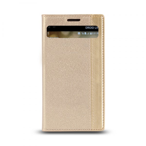 LG V10 Gizli Mıknatıslı Pencereli Magnum Kılıf Gold…