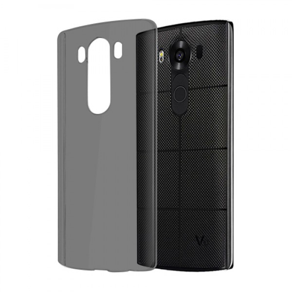 LG V10 (H960) Kılıf Soft Silikon Şeffaf-Siyah Arka Kapak…