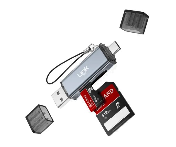 LinkTech A207 USB-A to Type-C Hafıza Kart Okuyucu Dönüştürücü&hellip;