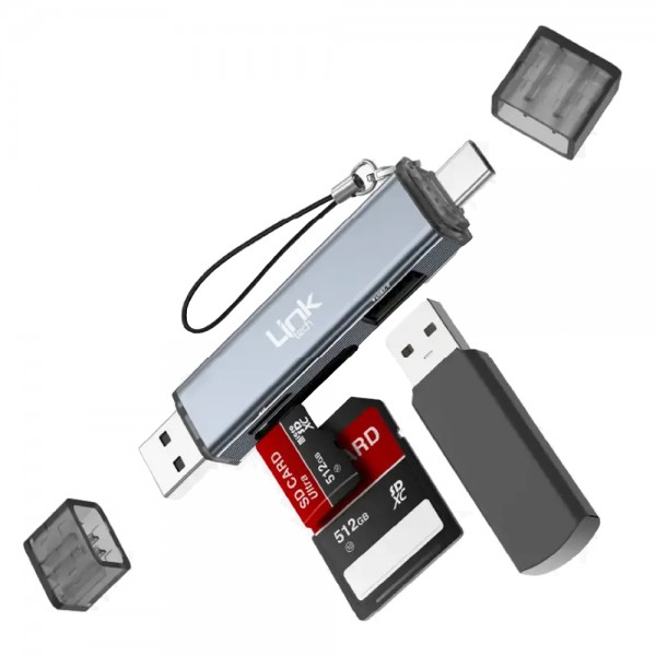 LinkTech A208 3in1 USB-A to Type-C Hafıza Kart Okuyucu Dönüştürücü… LinkTech A208 3in1 USB-A to Type-C Hafıza Kart Okuyucu Dönüştürücü…