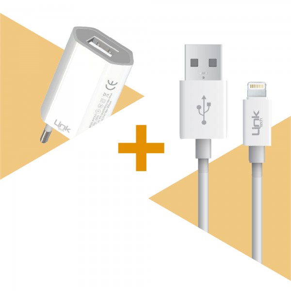 LinkTech C402 Şarj Aleti ve Lightning Kablo Set 1.1A&hellip;