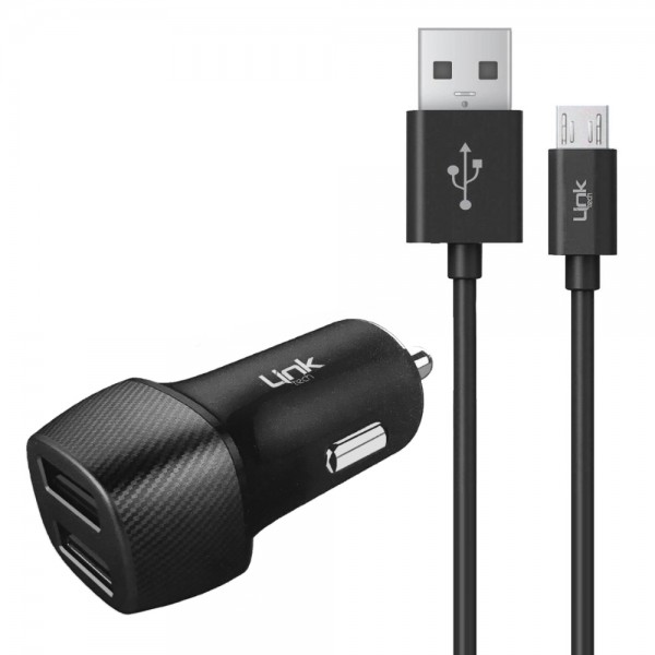 LinkTech C491 Araç Şarj Aleti ve Micro USB Kablo Set 2.4A 2x USB…