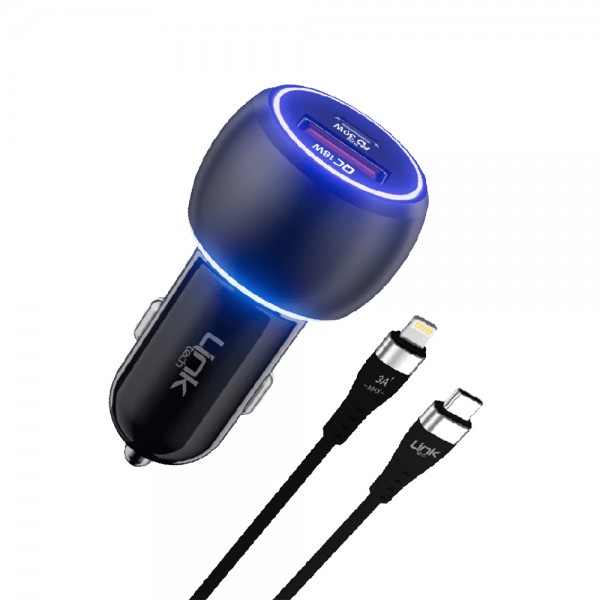 LinkTech C685 Premium 48W 2x USB Type-C/Lightning Kablo Araç Şarj Al…
