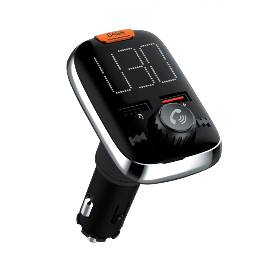 LinkTech Car GF10 QC 3.0 Bluetooth LCD Ekran Çift USB Çıkışlı Transmitter Siyah