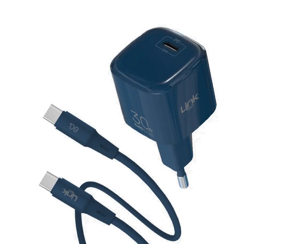 LinkTech G823 30W GaN Adaptör + 60W Type-C Kablolu Şarj Aleti&hellip;