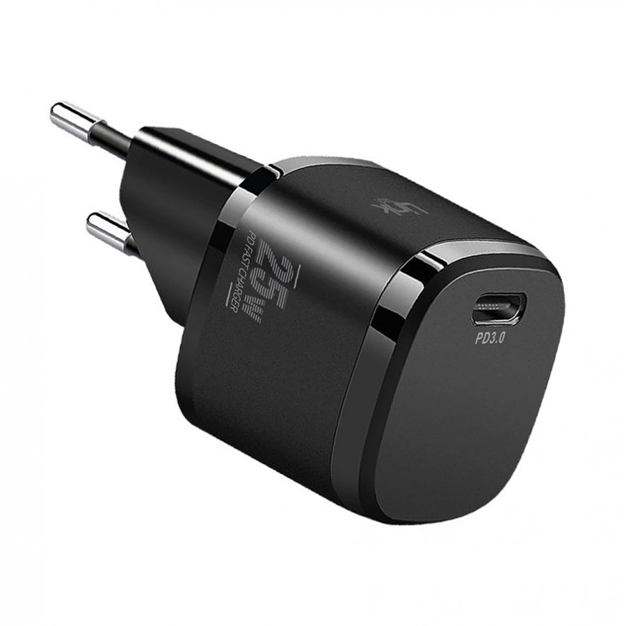 Linktech G825 Supper Silicon Tech 25W PD USB-C Şarj Adaptörü (Başlık) Siyah