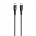 Linktech G826 Supper Silicon Tech 25W PD USB-C Şarj Aleti Type-C Kablo Set Siyah