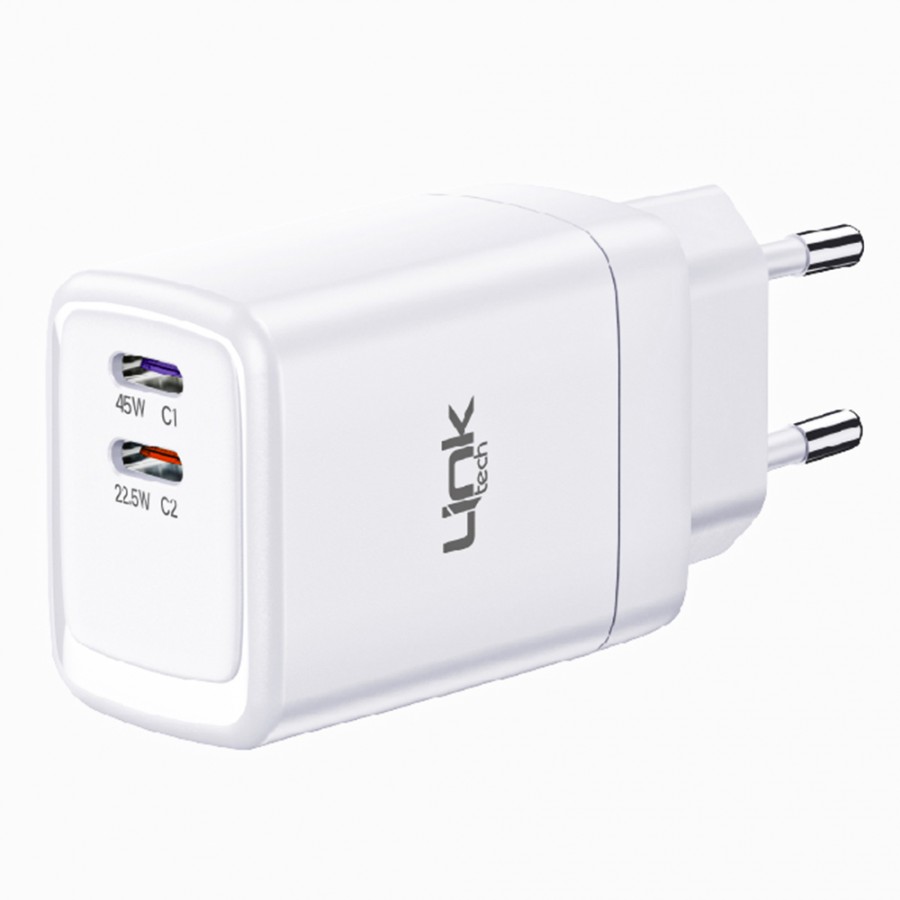 LinkTech G831 Premium 45W PD GaN 2x USB-C Şarj Adaptörü (Başlık)