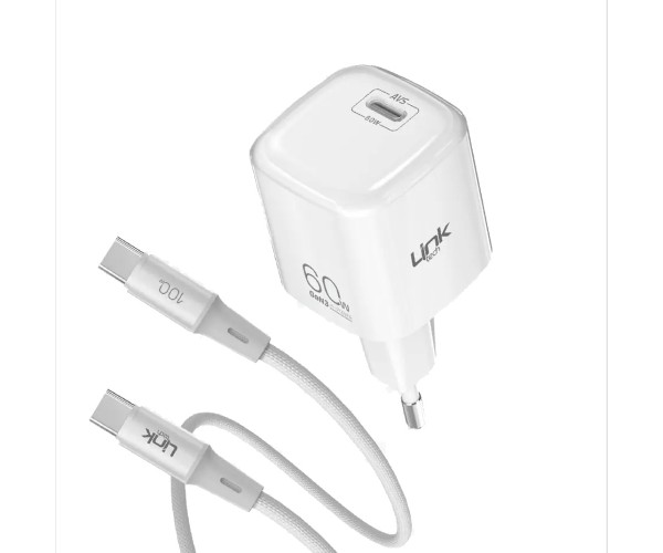 LinkTech G866 60W GaN AVS Adaptör + 100W Type-C Kablolu Şarj Aleti&hellip;