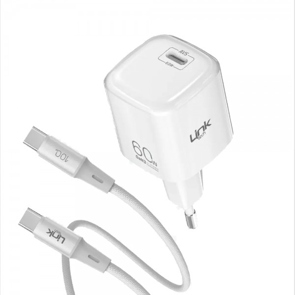 LinkTech G866 60W GaN AVS Adaptör + 100W Type-C Kablolu Şarj Aleti… LinkTech G866 60W GaN AVS Adaptör + 100W Type-C Kablolu Şarj Aleti…