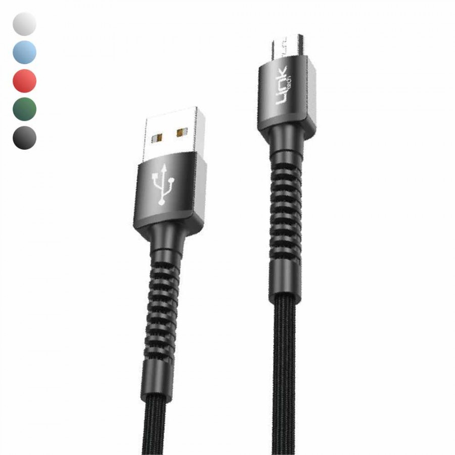 LinkTech K551 Micro USB Metal Başlı Data/Şarj Kablosu 3A 1mt
