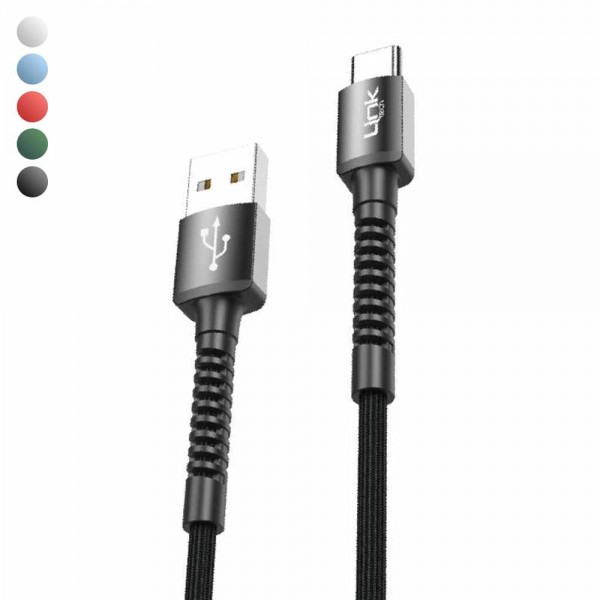 LinkTech K552 Type-C USB Metal Başlı Data/Şarj Kablosu 3A 1mt…