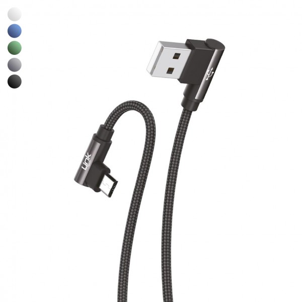 Linktech K592 Safe Micro USB 90 Derece Data/Şarj Kablosu 3A 1.5mt…