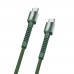 Linktech K598 Type-C to Type-C Örgü Metal Başlı Şarj ve Data Kablosu 60W 3A 1mt