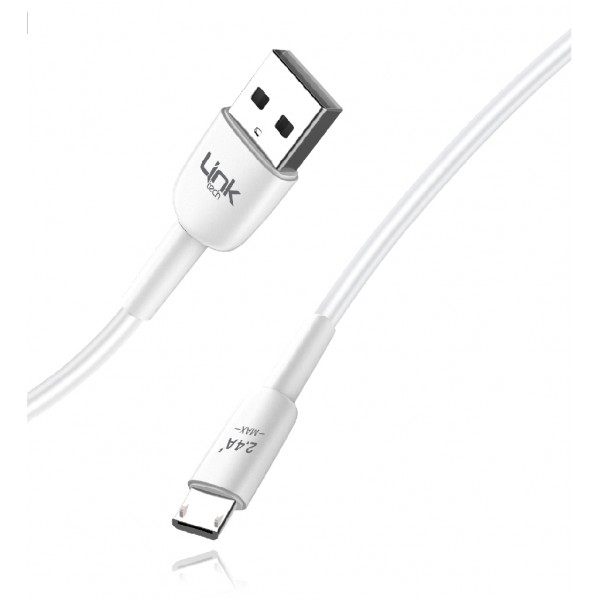 LinkTech K600 Soft Fast Micro USB Data/Şarj Kablosu 2.4A 1mt…