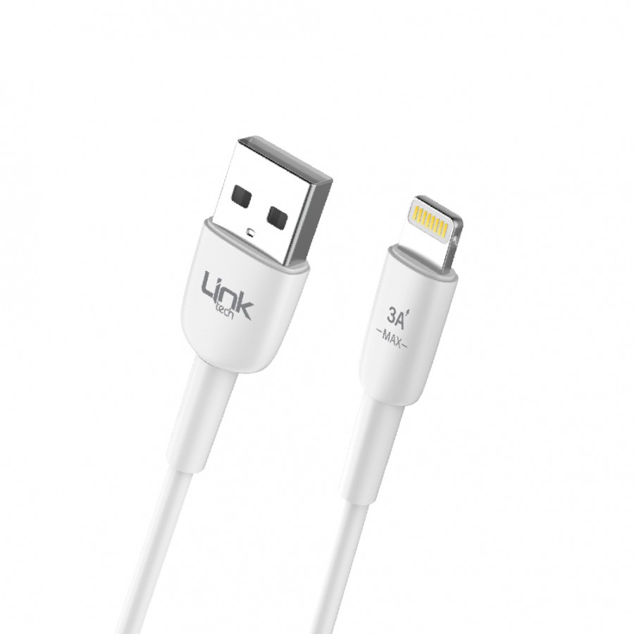 Linktech K601 Safe USB - iPh Lightning 3A Data ve Şarj Kablosu 1mt Beyaz