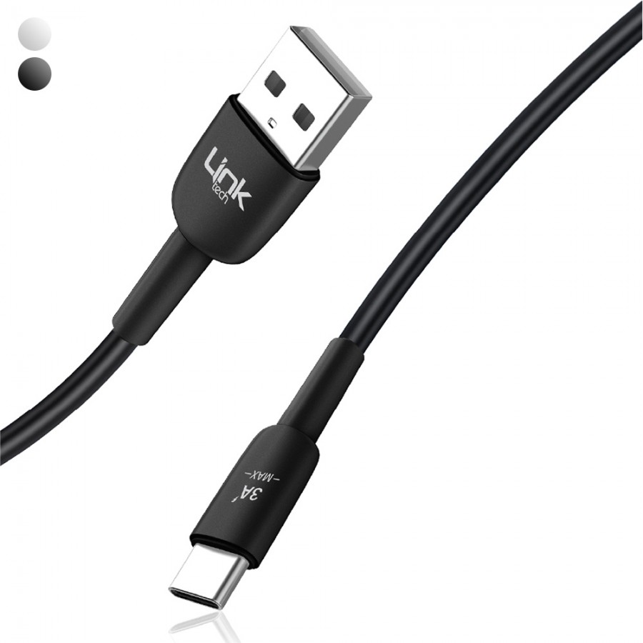 LinkTech K602 Safe USB - Type-C 3A Data ve Şarj Kablosu 1mt