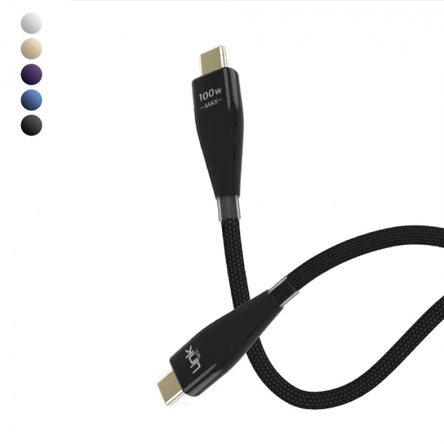 LinkTech K690 100W Type-C to Type-C Hızlı Örgü Data ve Şarj Kablosu