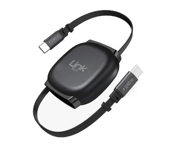LinkTech KN01 240W 6A Hızlı Type-C to Type-C Makaralı Şarj ve Data&hellip;