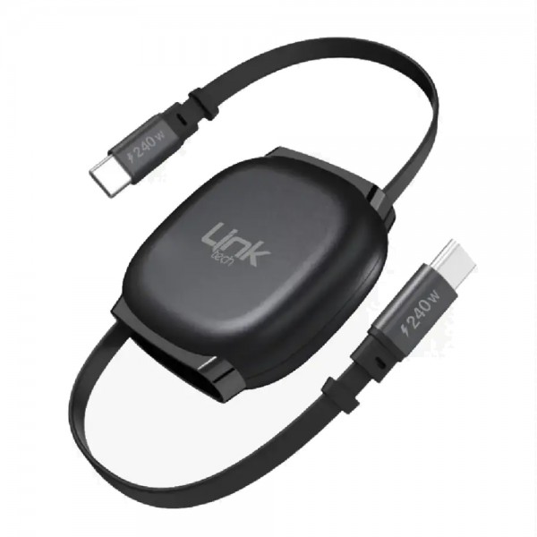 LinkTech KN01 240W 6A Hızlı Type-C to Type-C Makaralı Şarj ve Data Kab&hellip;