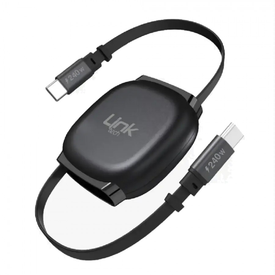 LinkTech KN01 240W 6A Hızlı Type-C to Type-C Makaralı Şarj ve Data Kablosu LinkTech KN01 240W 6A Hızlı Type-C to Type-C Makaralı Şarj ve Data Kablosu