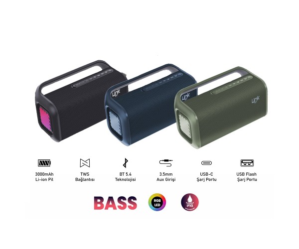 LinkTech M417 Premium RGB IPX5 2x10W Taşınabilir Bluetooth Hoparlör&hellip;