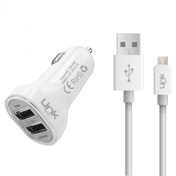 LinkTech S560 Araç Şarj Aleti ve Micro USB Kablo Set 3.1A LCH-S560…