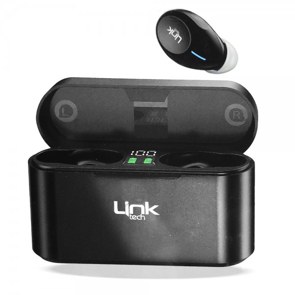 LinkTech TP20 TWS Bluetooth Kablosuz Kulaklık Şarj Kutulu Siyah…
