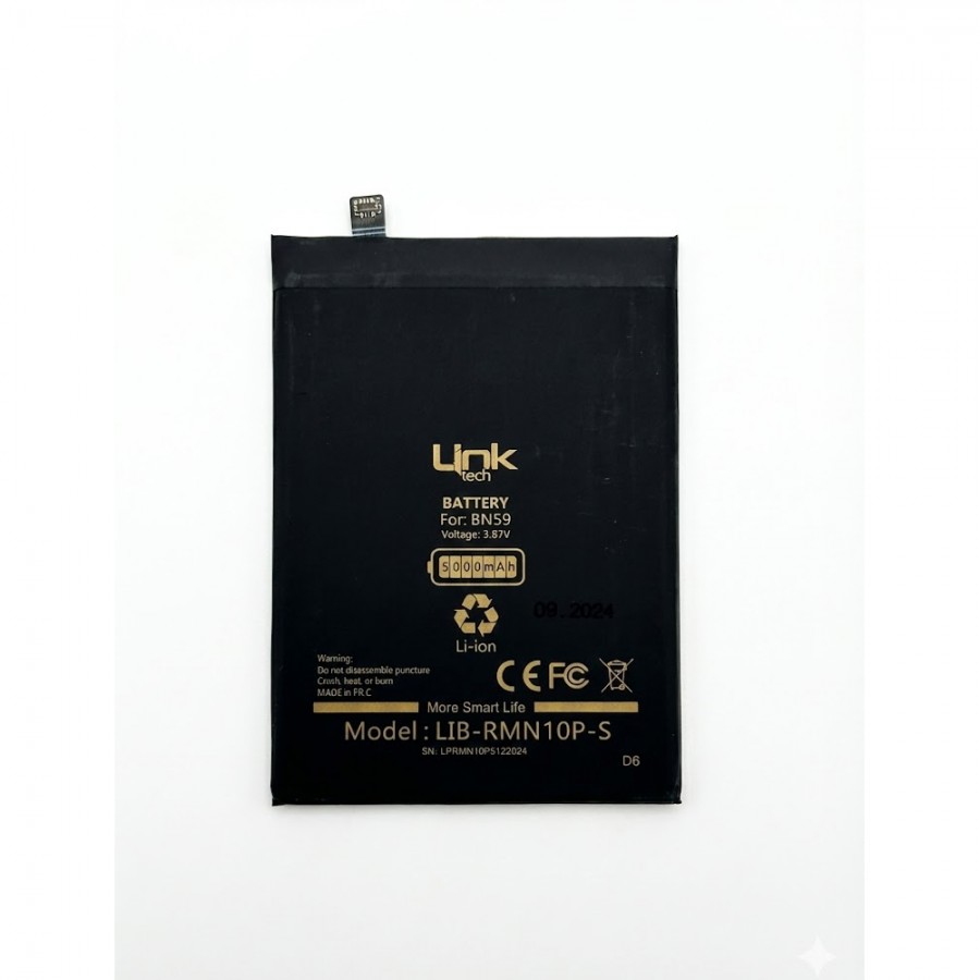 LinkTech Xiaomi Redmi Note 10 / 10S Premium Batarya BN59 5000 mAh
