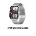 Logia Ultra Thin Edge 48mm Çelik Kasa Metal Kordon Akıllı Saat