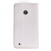 Nokia Lumia 530 Dikişli ve Gizli Mıknatıslı Tiger Kılıf Beyaz